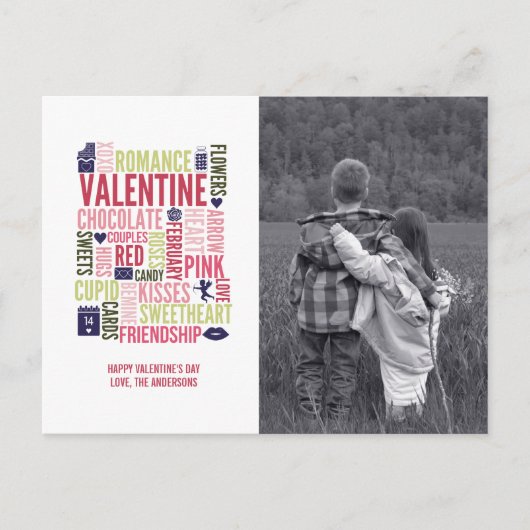 Valentijn Word Valentijnsdag Foto Briefkaart (Voorkant)