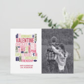 Valentijn Word Valentijnsdag Fotokaart Feestdagenkaart (Staand voorkant)