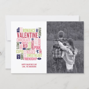 Valentijn Word Valentijnsdag Fotokaart Feestdagenkaart