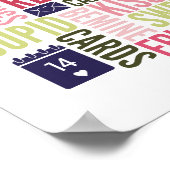 Valentijn Word Valentijnsdag Poster Sign (Hoek)