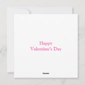 Valentijn: WordArt roze tekst wit Feestdagenkaart (Achterkant)