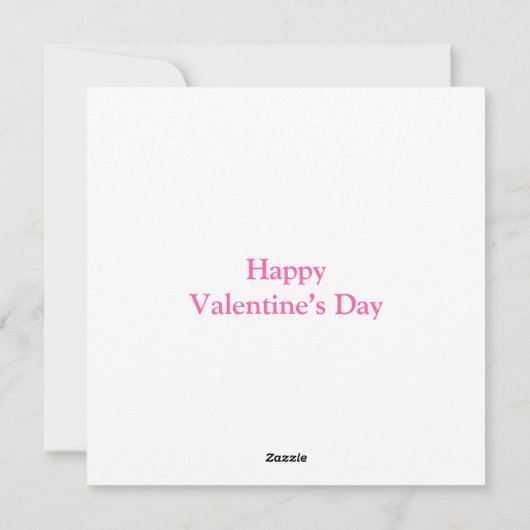 Valentijn: WordArt roze tekst wit Feestdagenkaart (Achterkant)