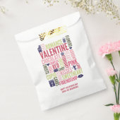 Valentijn Words Valentijnsdag Favor Bag Bedankzakje (Gezegeld)