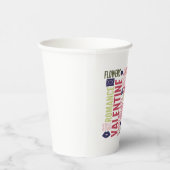 Valentijn Words Valentijnsdag Papieren Bekers (Rechts)