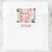 Valentijn Words Valentijnsdag Stickers (Tas)