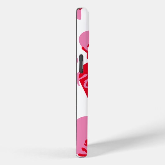 Valentijn XOXO Hart Roze Rood Patroon Modern Wit Case-Mate iPhone Case (Achterkant / Rechts)