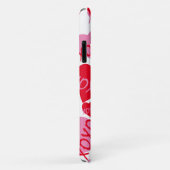 Valentijn XOXO Hart Roze Rood Patroon Wit Naam Case-Mate iPhone Case (Achterkant/rechts)