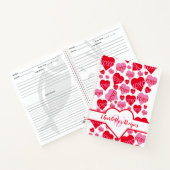 Valentijn XOXO Rood Roze Harten Wit Recept Notitieboek (Binnen)