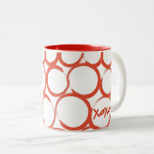 Valentijn XOXO Tweekleurige Koffiemok (Voorkant rechts)