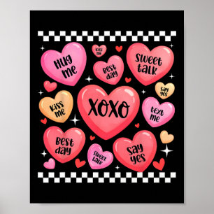 Valentijn Xoxo Zoete Praat Harten Knuffel Me Kus M Poster
