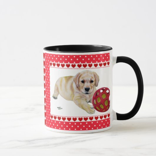 Valentijn Yellow Labrador Puppy Mokken (Rechts)
