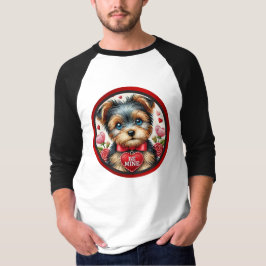 Valentijn Yorkie Be Mine Graphic Shirt