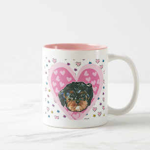 Valentijn Yorkie Poo Tweekleurige Koffiemok