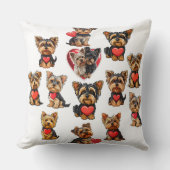 Valentijn Yorkshire Terrier Dog | HONDENLIEFHEBBER Kussen (Voorkant)