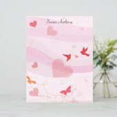 Valentijn Zachte harten Butterflies Briefpapier pa (Staand voorkant)
