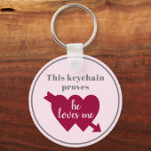 Valentijn, ze houdt van romantiek sleutelhanger (Voorkant)