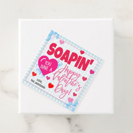 Valentijn zeep cadeau Label (In situ)