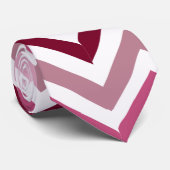 Valentijn zig zag streep stropdas (Opgerold)