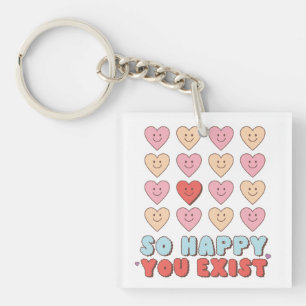 Valentijn, zo blij dat je bestaat sleutelhanger