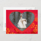 valentijn zwanen feestdagenkaart (Voorkant / Achterkant)