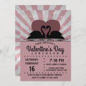 Valentijn zwanen kaart (Voorkant / Achterkant)