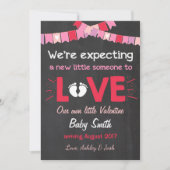 Valentijn zwangerschapsaankondiging onthult liefde feestdagenkaart (Voorkant)