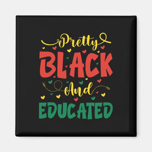 Valentijn  zwart en opgeleid Juneteenth voor Magneet (Voorkant)