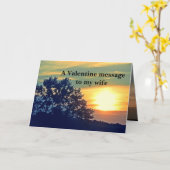 VALENTIJNBERICHT VOOR MIJN VROUW kaart (Gele Bloem)