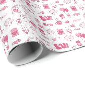Valentijncadeau Inpakpapier | Schattig Romantisch (Rol Hoek)