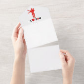 valentijndag, alles in één bruiloft uitgenodigd all in one uitnodiging (Afscheurbaar)