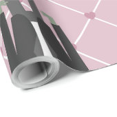 valentijnen Bruid Frankenstein Monster Roze Harten Cadeaupapier (Rol Hoek)