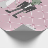 valentijnen Bruid Frankenstein Monster Roze Harten Cadeaupapier (Hoek)