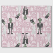 valentijnen Bruid Frankenstein Monster Specimens Cadeaupapier (Vlak)
