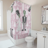 valentijnen Bruid Frankenstein Monster Specimens Douchegordijn (In situ)