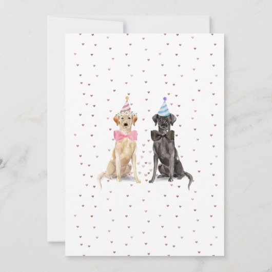 Valentijnen bruiloft met labrador rekker bruidegom kaart (Achterkant)