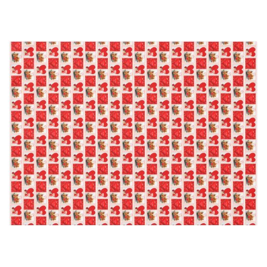 Valentijnen Dag Hart Collage Tafelkleed (Voorkant (Horizontaal))