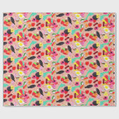 Valentijnen die je zo roze snoep bent cadeaupapier (Vlak)