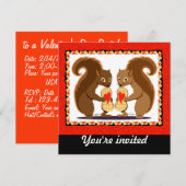 Valentijnen eekhoorns kaart (Voorkant / Achterkant)