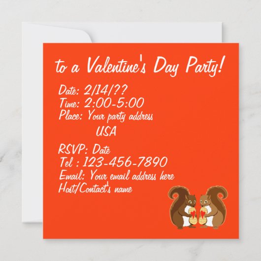 Valentijnen eekhoorns kaart (Achterkant)