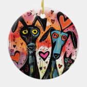 Valentijnen en harten keramisch ornament (Achterkant)