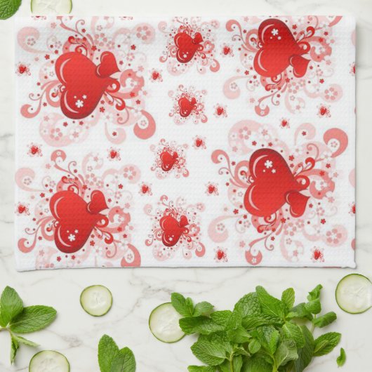 valentijnen houden van handdoeken (Gevouwen)