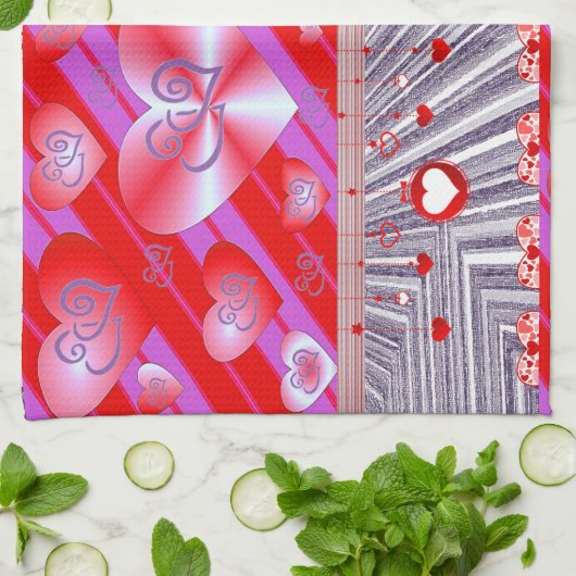 valentijnen houden van handdoeken (Gevouwen)