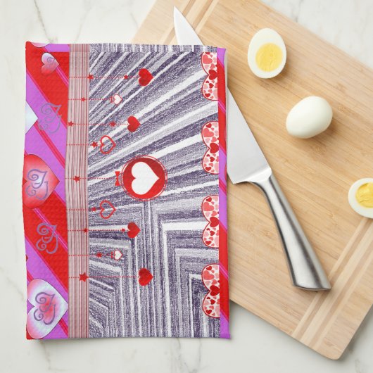 valentijnen houden van handdoeken (Quarter Fold)