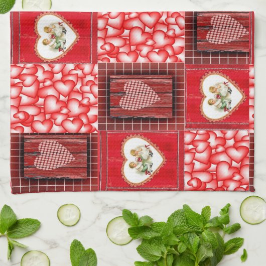 valentijnen houden van handdoeken (Gevouwen)