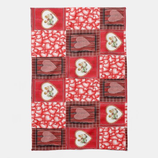 valentijnen houden van handdoeken (Verticaal)