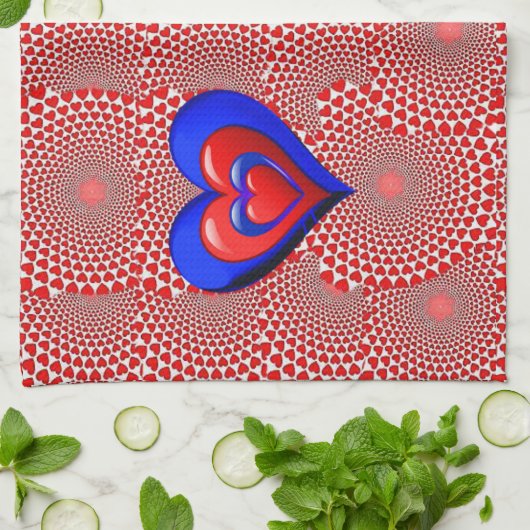 valentijnen houden van handdoeken (Gevouwen)