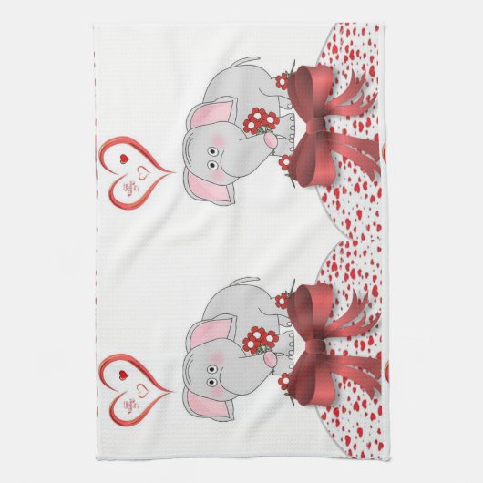 valentijnen houden van handdoeken (Verticaal)