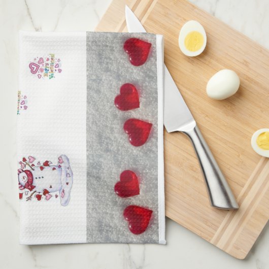 valentijnen houden van handdoeken Snowman (Quarter Fold)