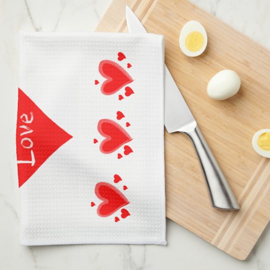 valentijnen houden van keukenhanddoek God is liefd (Quarter Fold)