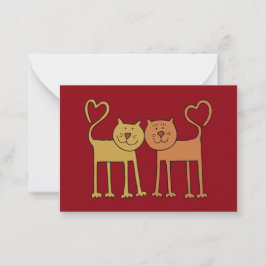 Valentijnen in Love Grain Textured Kinder Kaarten Notitiekaartje